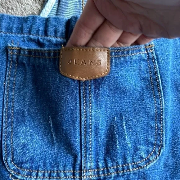 Base Girl New Jens Distressed Denim Overalls - Picture 4 of 11